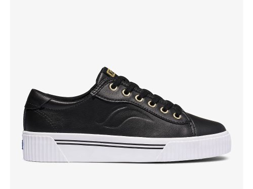 Dámské Kůže Sneakers Keds Crew Kick Alto Læder Černé | CZ-13296