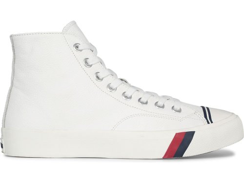 Dámské Kůže Sneakers Keds Royal Hi Læder Bílé | CZ-19951