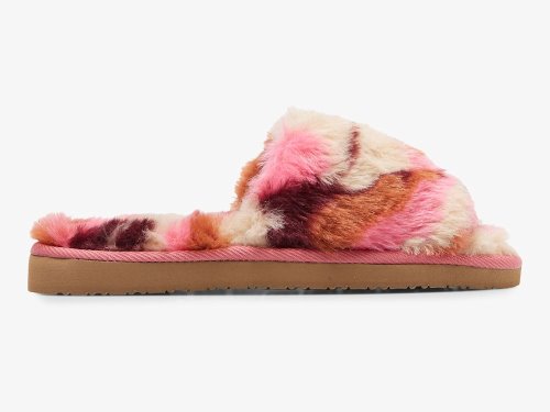 Dámské Pantofle Keds Fuzzy Pantofle Pantofle Růžové Maskáčové | CZ-02556