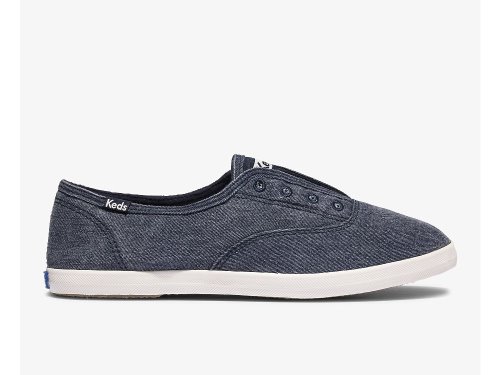 Dámské SlipOnTenisky Keds Chillax Washable Feat. Organic Bavlněné Tmavě Blankyt | CZ-14389