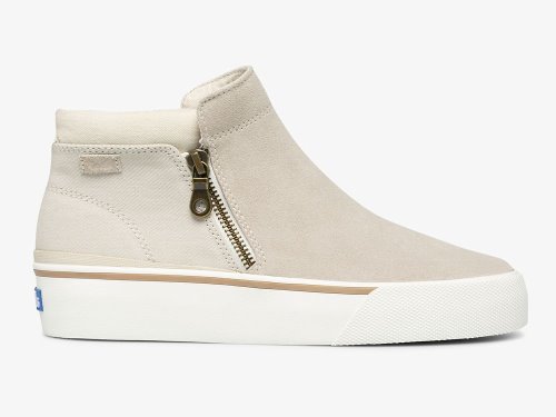 Dámské SlipOnTenisky Keds Cooper Zip Bootie Béžový | CZ-32348