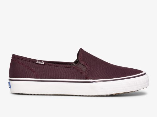 Dámské SlipOnTenisky Keds Double Decker Tencel™ Vínové | CZ-62129