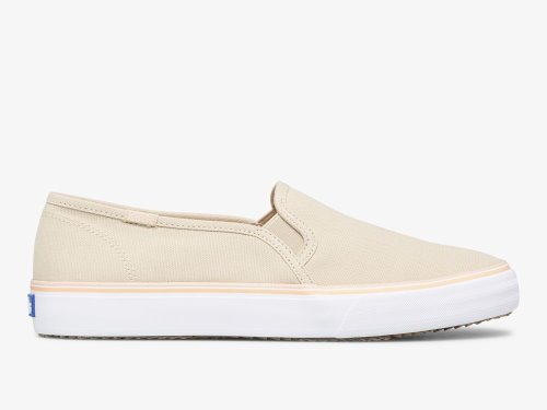 Dámské SlipOnTenisky Keds Double Decker Platene Washable Béžový | CZ-82281