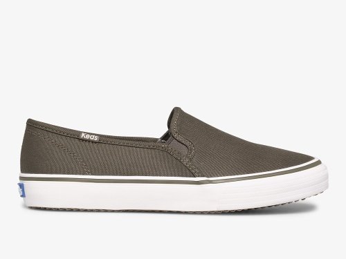 Dámské SlipOnTenisky Keds Double Decker Tencel™ Olivy Zelené | CZ-90417