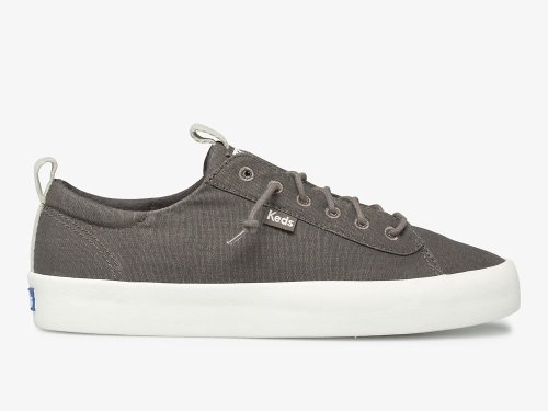 Dámské SlipOnTenisky Keds Kickback Washable Feat. Organic Bavlněné Tmavě Šedé | CZ-61438