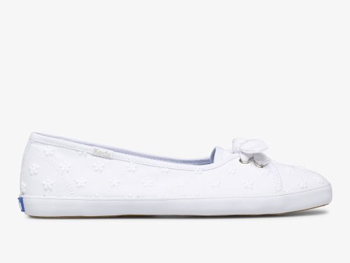 Dámské SlipOnTenisky Keds Seaside Daisy Eyelet Bílé | CZ-03328