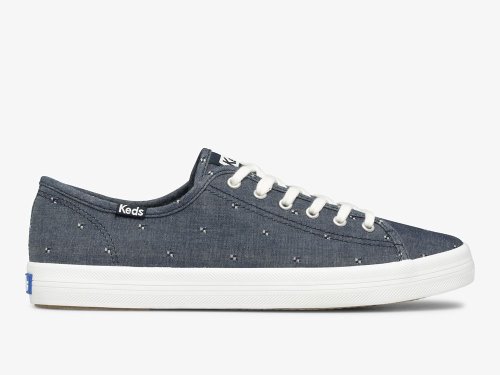 Dámské Tenisové Boty Keds Kickstart Dobby Jacquard Tmavě Blankyt | CZ-48145