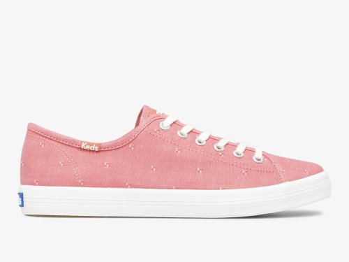 Dámské Tenisové Boty Keds Kickstart Dobby Jacquard Červené | CZ-84054