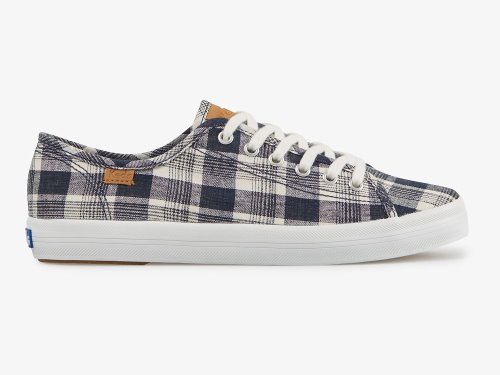 Dámské Tenisové Boty Keds Kickstart Linen Plaid Blankyt Viacfarebný | CZ-73097