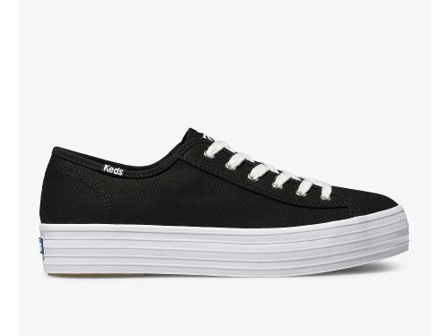 Dámské Tenisové Boty Keds Triple Kick Černé | CZ-75739