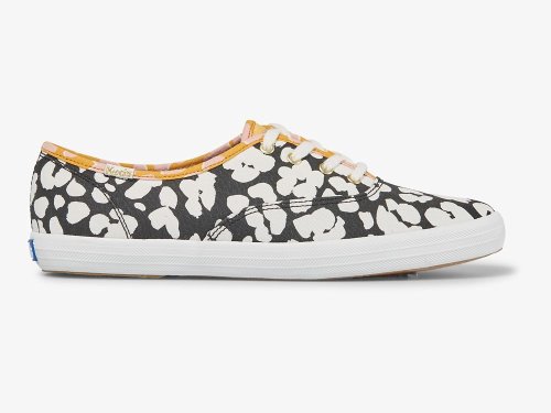 Dámské ŠněrovacíBoty Keds Champion Spot Print Černé Bílé | CZ-60333