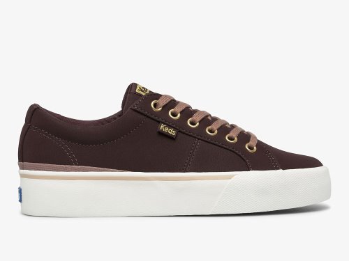 Dámské ŠněrovacíBoty Keds Jump Kick Duo Veganské Soft Buck Vínové | CZ-71041