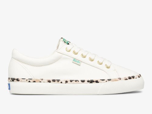 Dámské ŠněrovacíBoty Keds Jump Kick Leopard Pop Platene Krém | CZ-67971