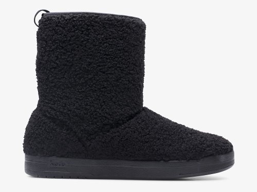 Dámské ŠněrovacíBoty Keds Tally Boot Faux Shearling Černé | CZ-24119