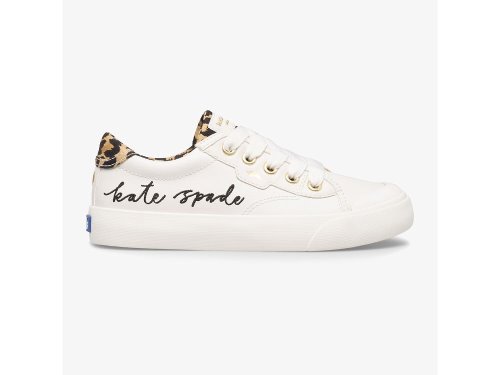 Dívčí Tenisky Keds Kate Spade New York Crew Kick '75 Bílé Leopard | CZ-41149