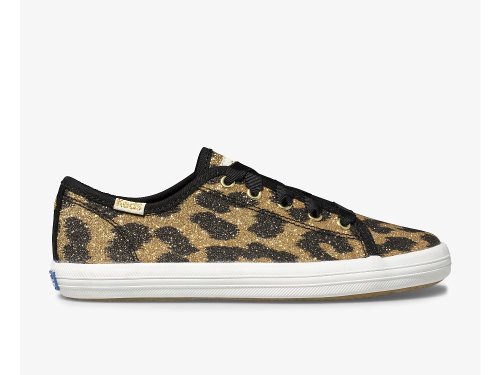 Dívčí Tenisky Keds Kate Spade New York Kickstart Glitter Leopard Leopard | CZ-02102