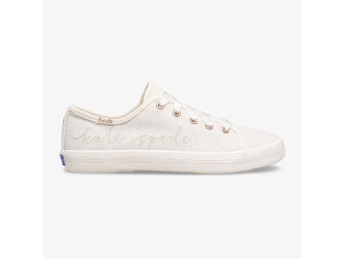 Dívčí Tenisky Keds Kate Spade New York Kickstart Glitter Bílé | CZ-82627