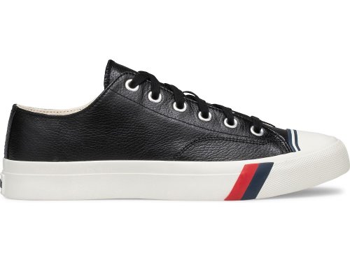 Pánské Tenisky Keds Royal Lo Classic Læder Černé | CZ-18132