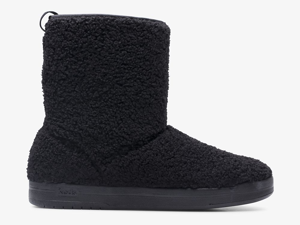 Dámské Boty Keds Tally Boot Faux Shearling Černé | CZ-89384