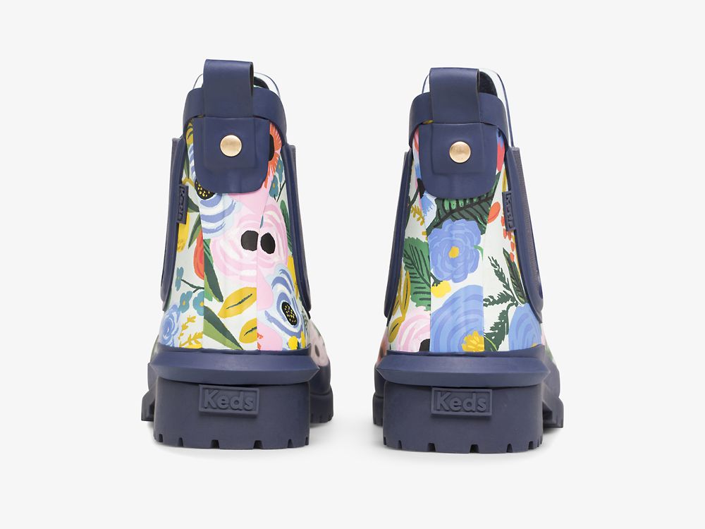 Dámské Holínky Keds Rifle Paper Co. Rowan Rain Boot Garden Party Tmavě Blankyt Viacfarebný | CZ-99070