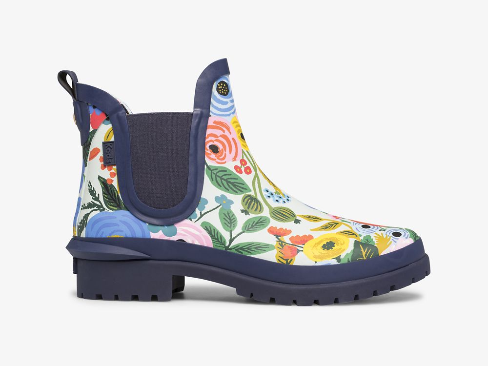 Dámské Holínky Keds Rifle Paper Co. Rowan Rain Boot Garden Party Tmavě Blankyt Viacfarebný | CZ-99070