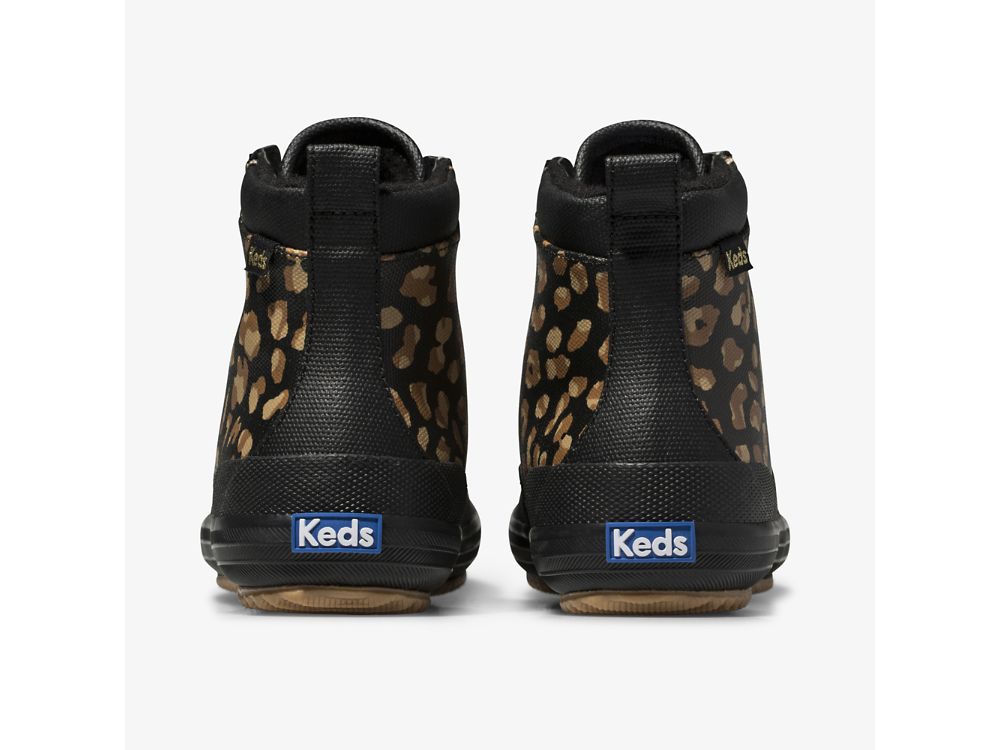 Dámské Holínky Keds Scout Boot II Vody-Resistant Platene Rain Boot Leopard | CZ-39688