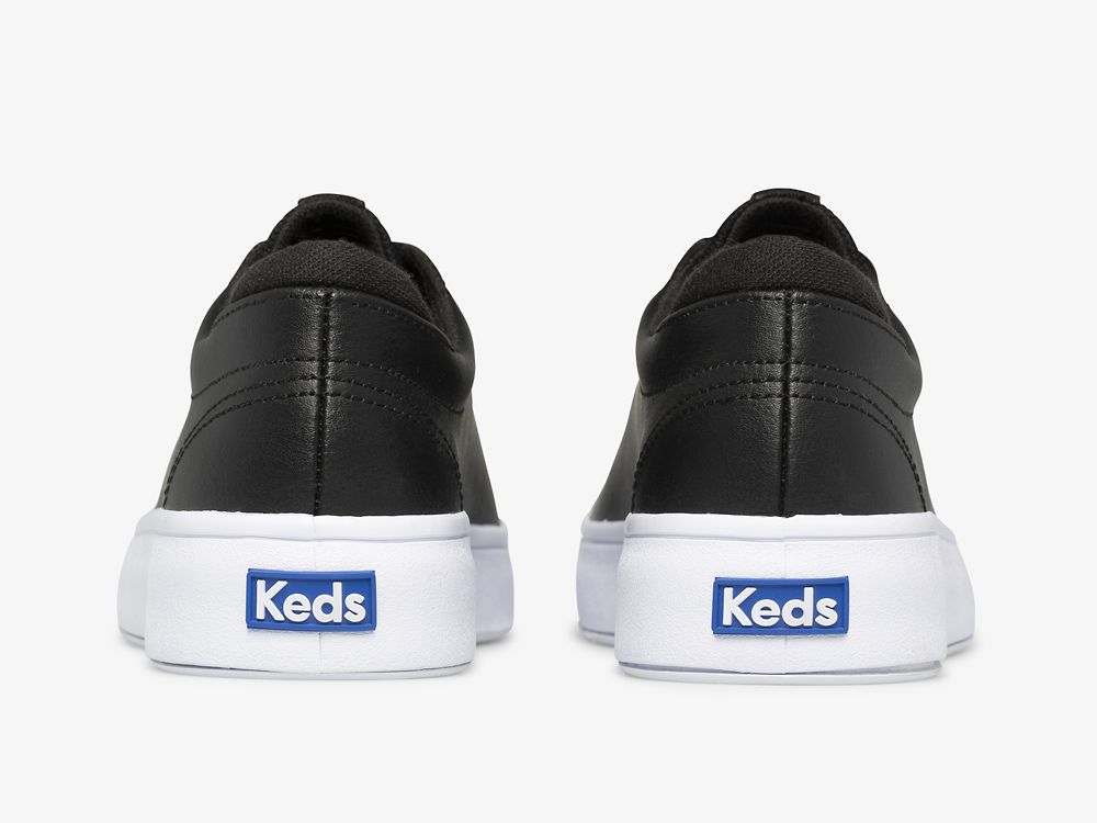 Dámské Kůže Sneakers Keds Alley Læder Černé | CZ-19674