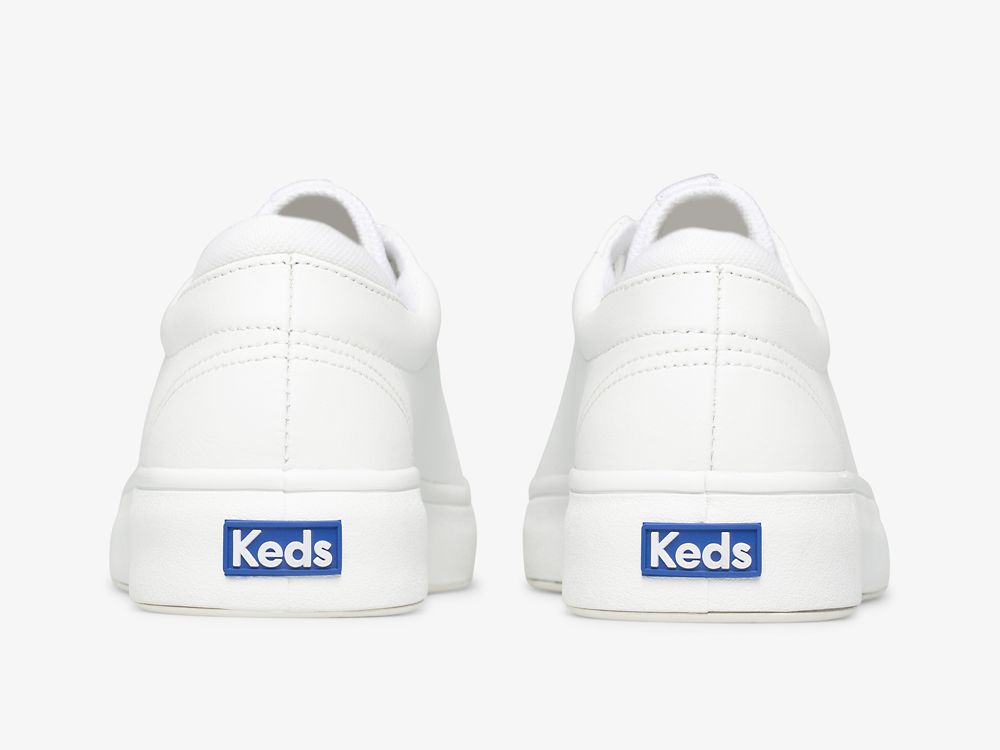 Dámské Kůže Sneakers Keds Alley Læder Bílé | CZ-49410