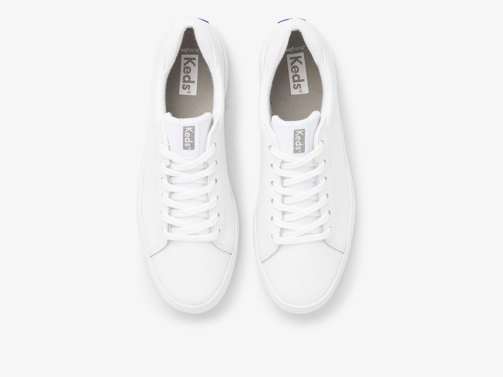 Dámské Kůže Sneakers Keds Alley Læder Bílé | CZ-49410