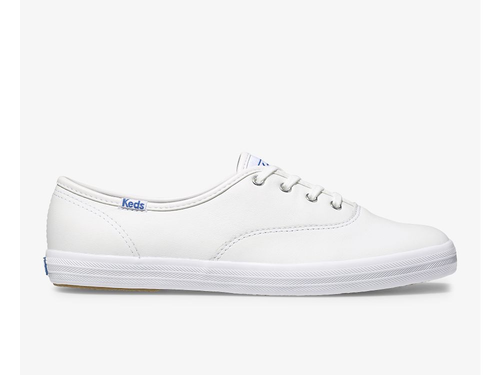 Dámské Kůže Sneakers Keds Champion Originál Læder Bílé | CZ-84004