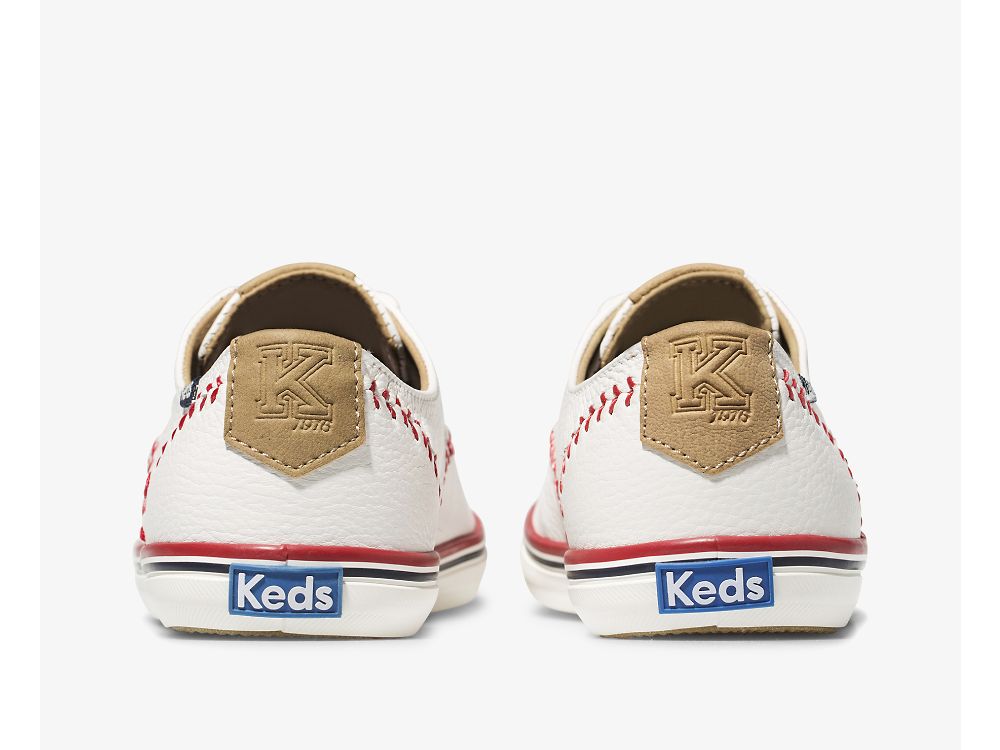 Dámské Kůže Sneakers Keds Champion Pennant Læder Krém | CZ-02894