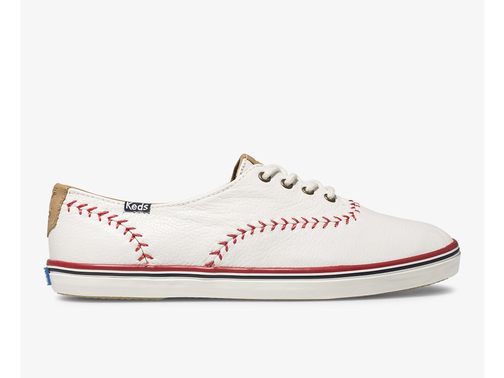 Dámské Kůže Sneakers Keds Champion Pennant Læder Krém | CZ-02894