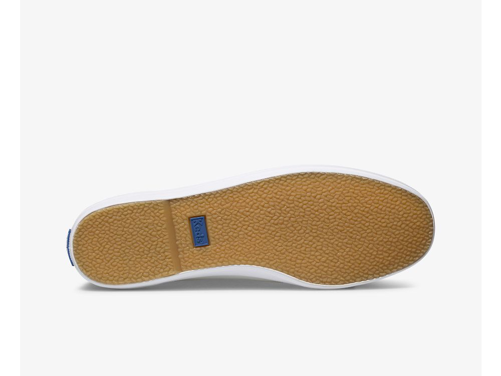 Dámské Kůže Sneakers Keds Champion Slip On Læder Bílé | CZ-71593