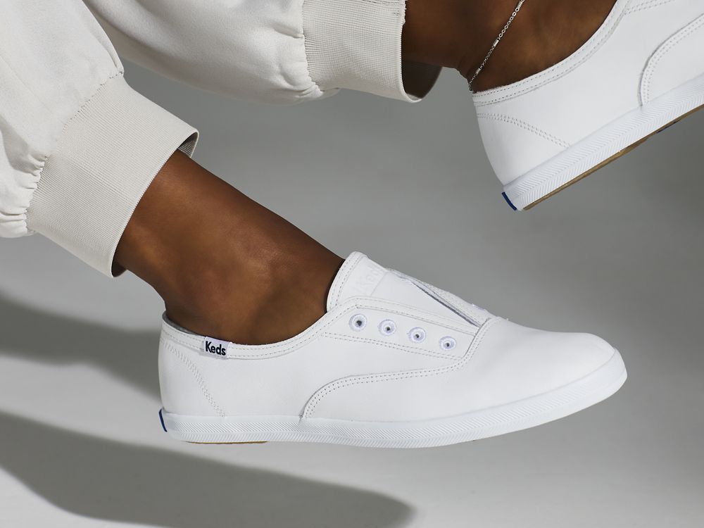 Dámské Kůže Sneakers Keds Chillax Læder Bílé | CZ-62575