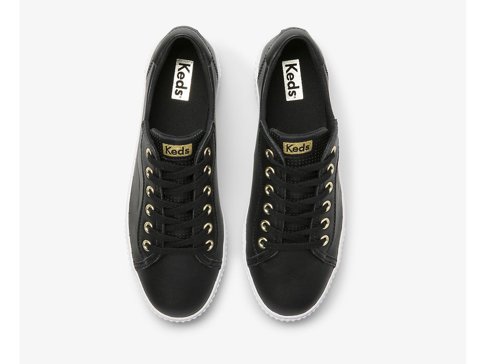 Dámské Kůže Sneakers Keds Crew Kick Alto Læder Černé | CZ-13296