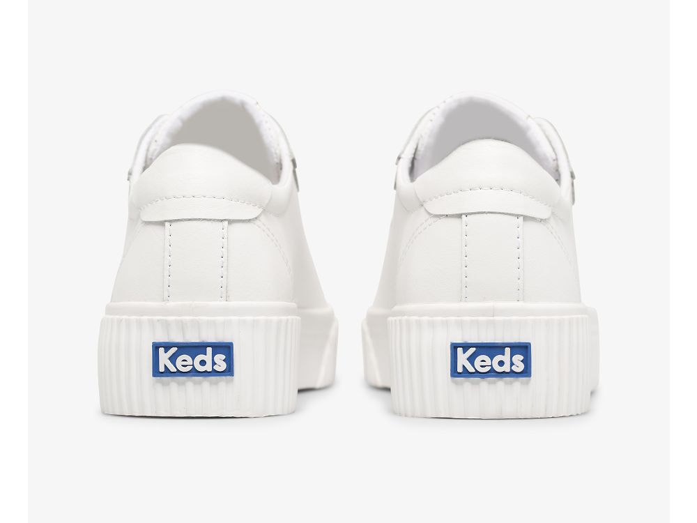 Dámské Kůže Sneakers Keds Crew Kick Alto Læder Bílé | CZ-97203