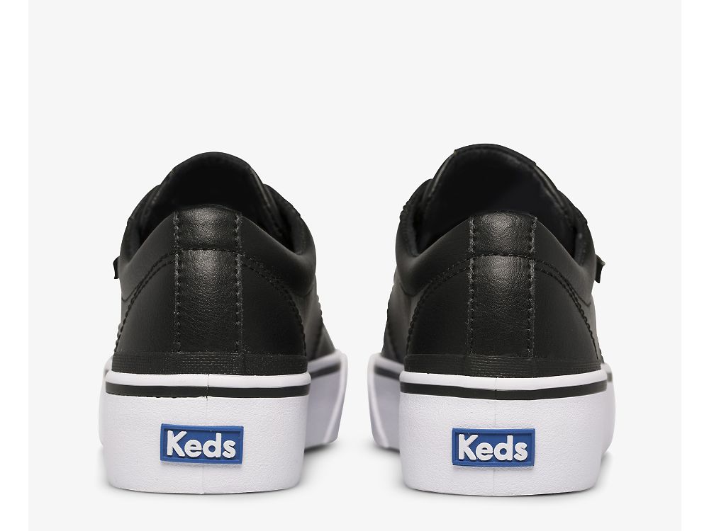 Dámské Kůže Sneakers Keds Jump Kick Duo Læder Černé | CZ-88140