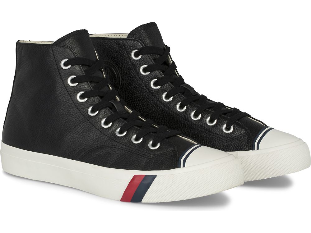 Dámské Kůže Sneakers Keds Royal Hi Læder Černé | CZ-00708