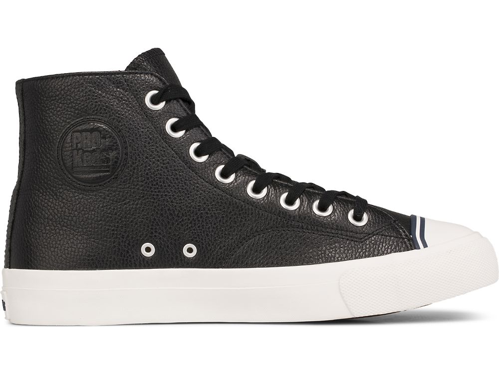 Dámské Kůže Sneakers Keds Royal Hi Læder Černé | CZ-00708