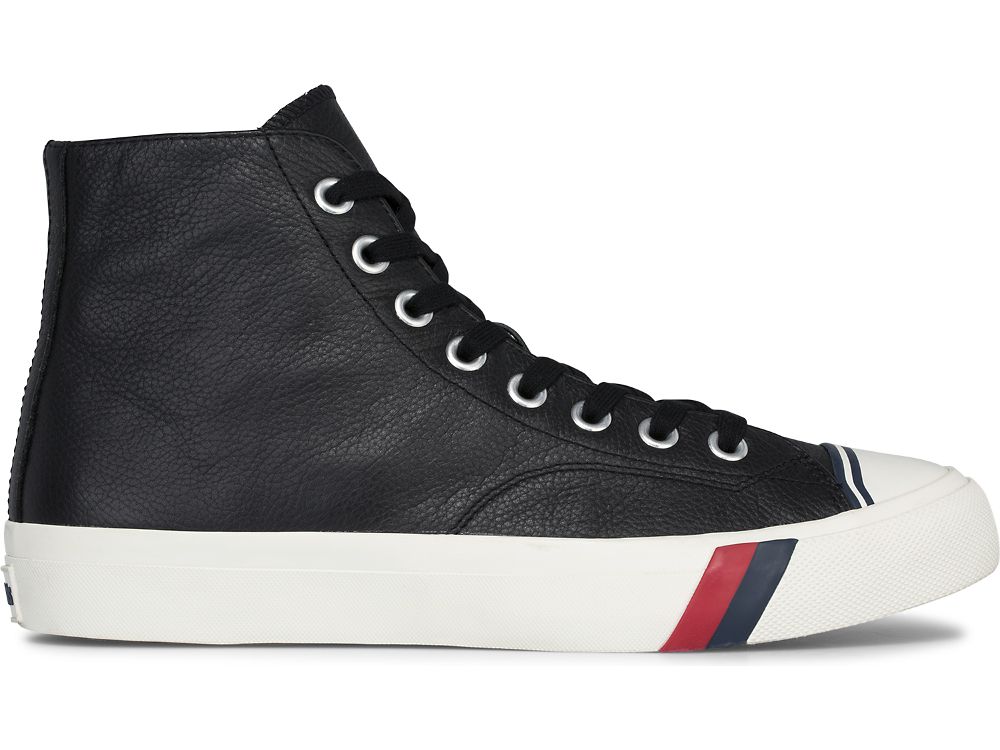 Dámské Kůže Sneakers Keds Royal Hi Læder Černé | CZ-00708