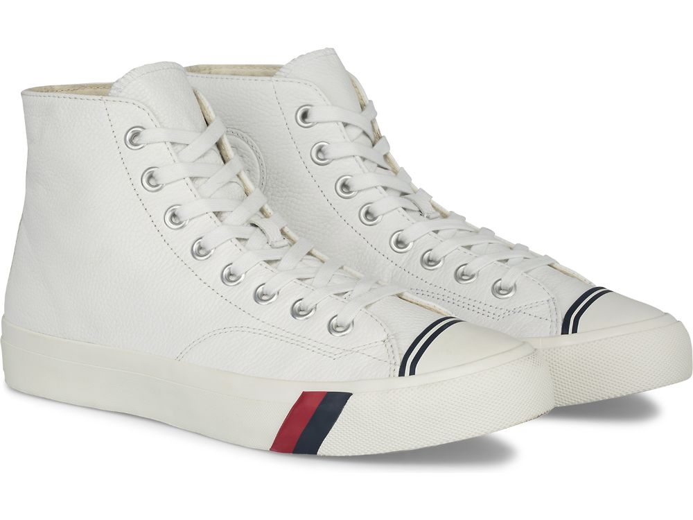 Dámské Kůže Sneakers Keds Royal Hi Læder Bílé | CZ-19951