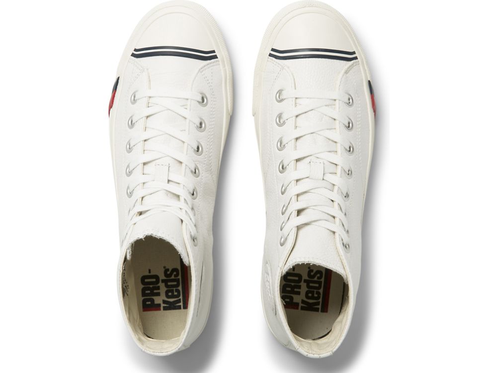 Dámské Kůže Sneakers Keds Royal Hi Læder Bílé | CZ-19951