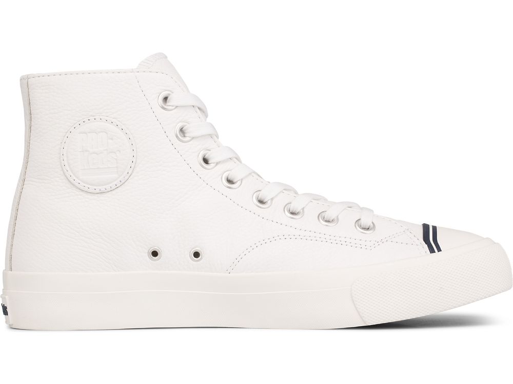 Dámské Kůže Sneakers Keds Royal Hi Læder Bílé | CZ-19951