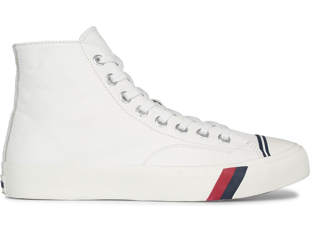 Dámské Kůže Sneakers Keds Royal Hi Læder Bílé | CZ-19951