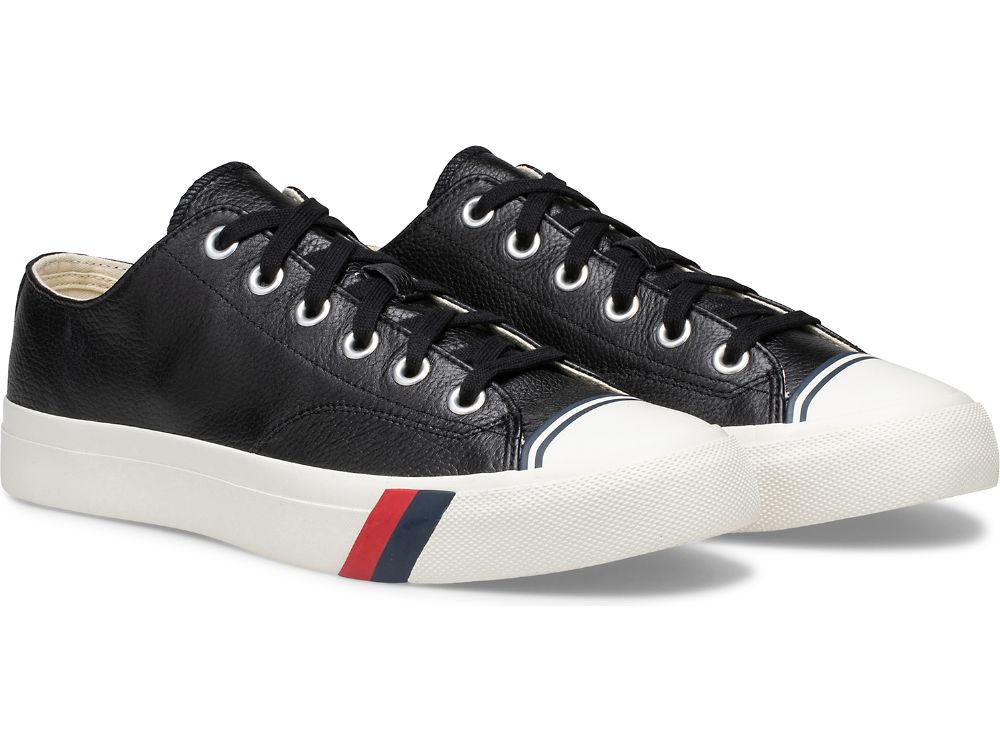 Dámské Kůže Sneakers Keds Royal Lo Classic Læder Černé | CZ-93967