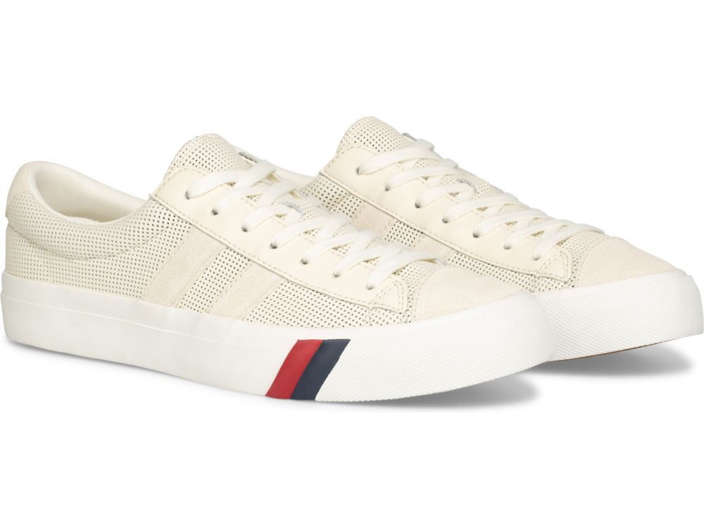 Dámské Kůže Sneakers Keds Royal Plus Perf Læder Krém | CZ-66307