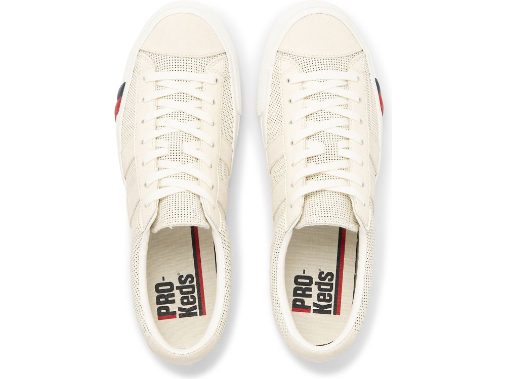 Dámské Kůže Sneakers Keds Royal Plus Perf Læder Krém | CZ-66307