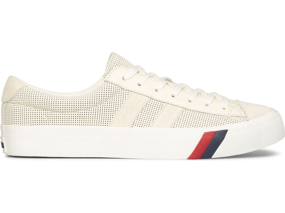 Dámské Kůže Sneakers Keds Royal Plus Perf Læder Krém | CZ-66307