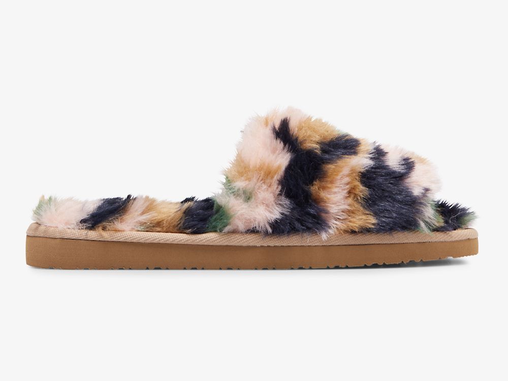 Dámské Pantofle Keds Fuzzy Pantofle Pantofle Zelene Maskáčové | CZ-75081