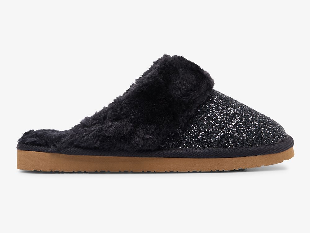 Dámské Pantofle Keds Mule Pantofle Glitter Černé | CZ-59629